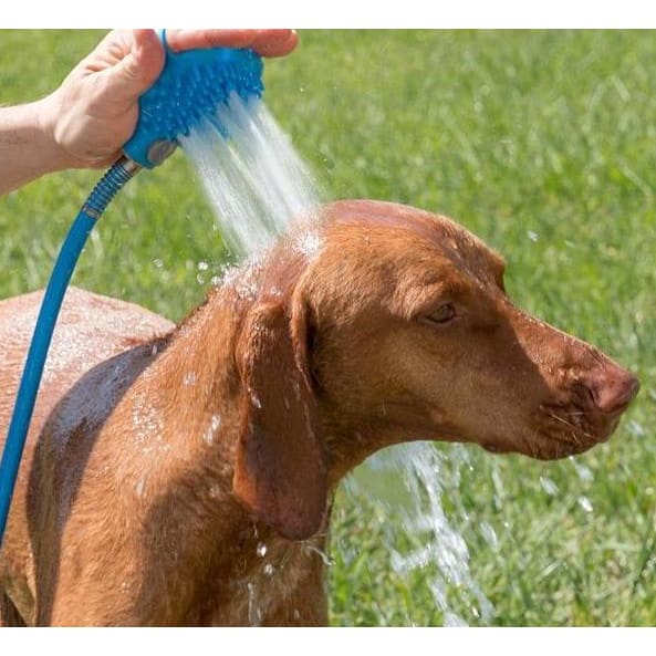Pet Bathing Gloves with Silicone Nozzle Handheld Massage Shower Brush