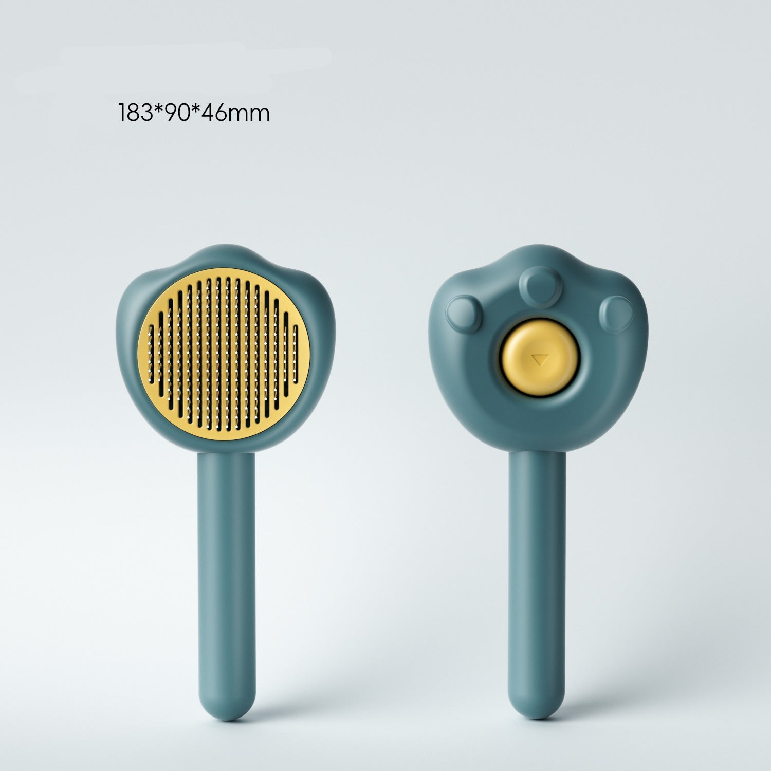 Pet Grooming Comb with Self-Cleaning Handle for Hair Removal
