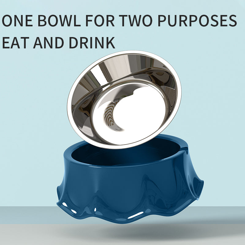Stainless Steel Pet Feeding Bowl With Non Slip Rubber Base