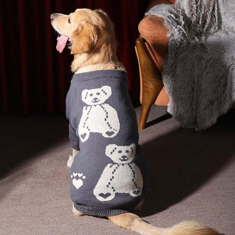 Warm Thick Pet Sweater For Large Pets Winter Wear