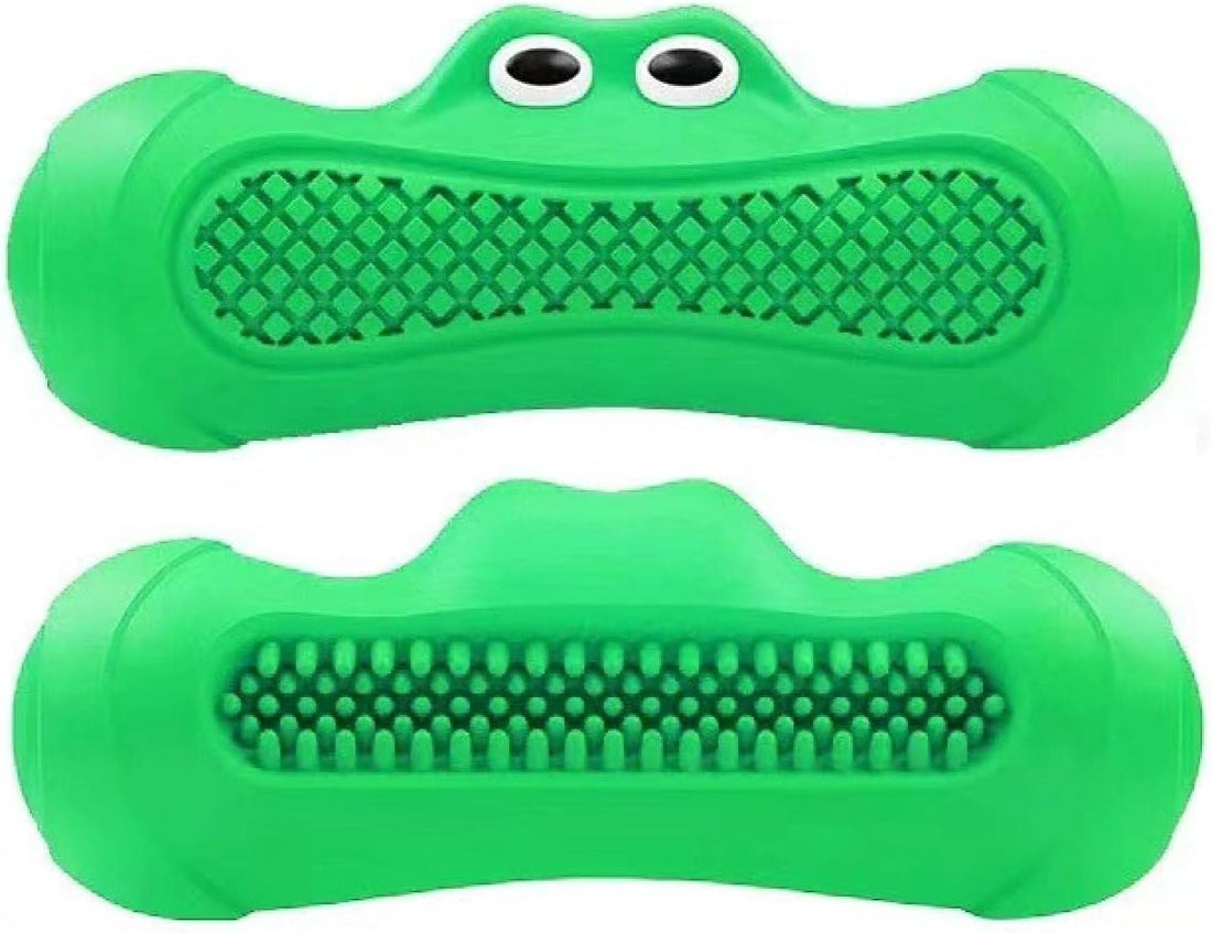Vocal Rugby Shaped Rubber Pet Toy For Teething And Chewing