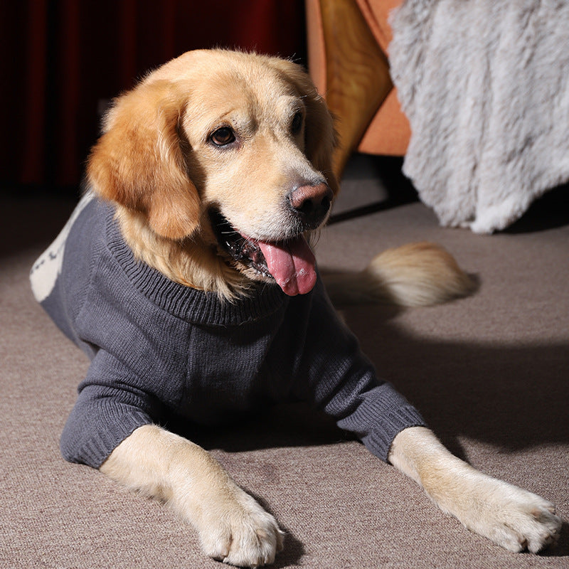 Warm Thick Pet Sweater For Large Pets Winter Wear