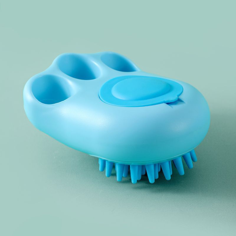 Pet Bath Brush with Claw Massage Comb for Grooming