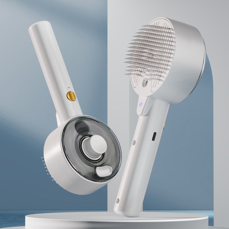 Self Cleaning Steam Pet Grooming Brush For Hair Removal