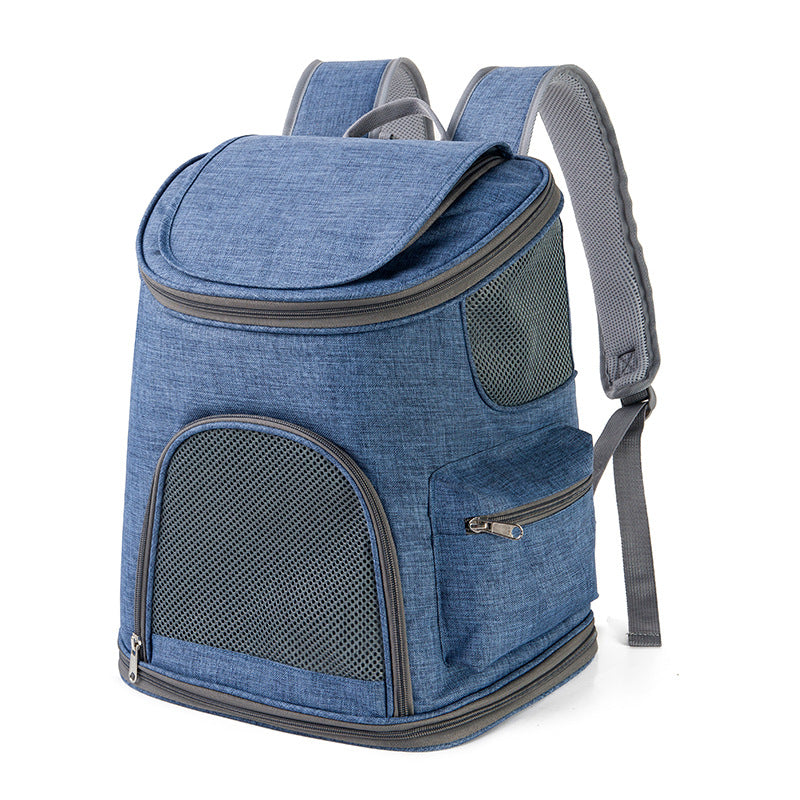 Durable Oxford Cloth Pet Carrier Backpack For Portable Travel Use