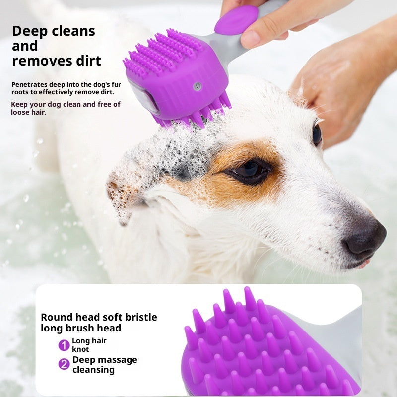 Pet Shower Brush for Bathing Hair Cleaning and Grooming