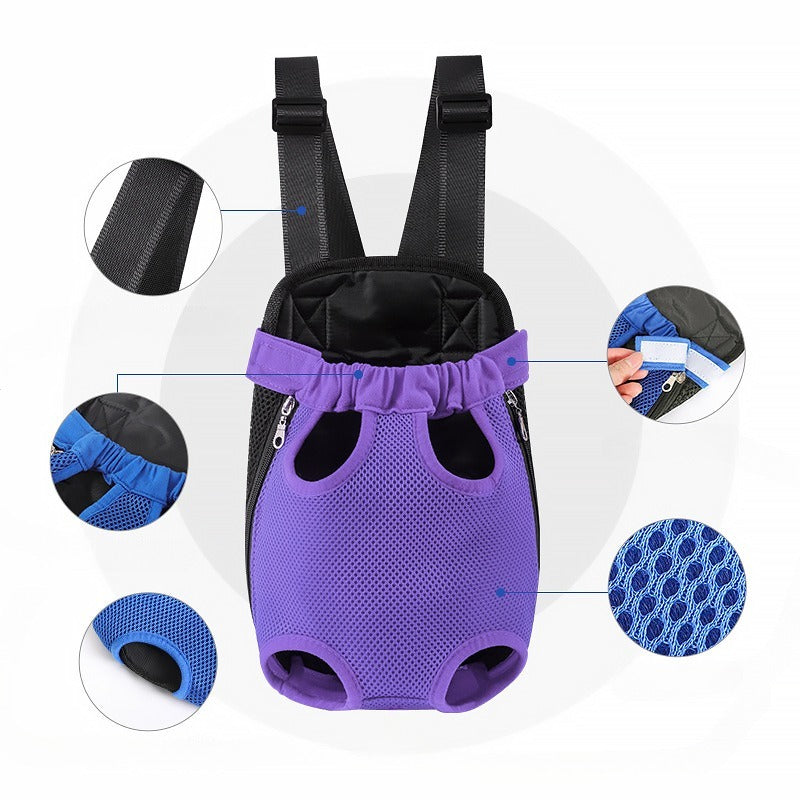 Breathable Adjustable Pet Carrier Backpack For Hiking Camping And Travel