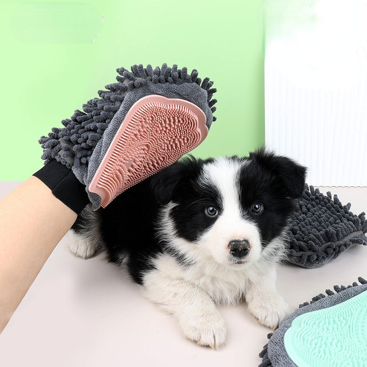 2-in-1 Pet Bathing Brush and Grooming Glove for Brushing Massaging