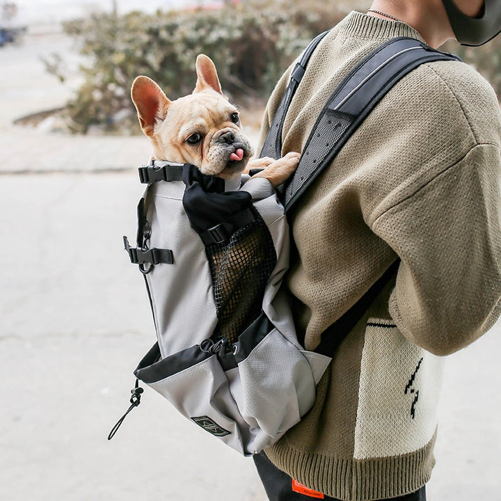 Double Shoulder Pet Carrier Backpack For Outdoor Travel Use