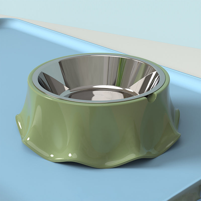 Stainless Steel Pet Feeding Bowl With Non Slip Rubber Base