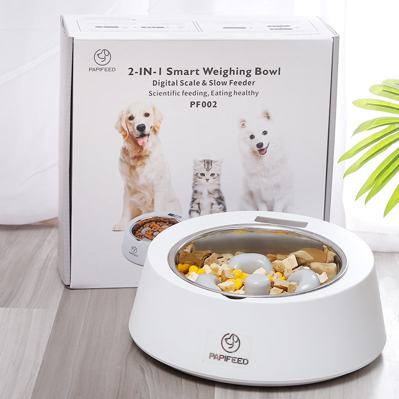 Smart Weighing Slow Feeder Pet Bowl For Healthy Eating