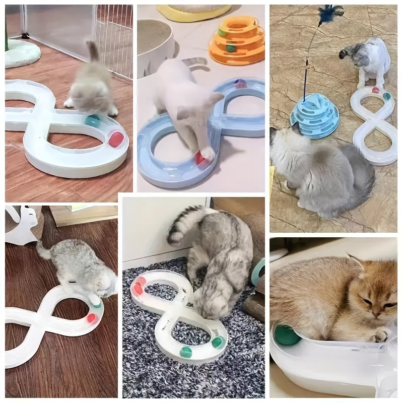 Interactive Turntable Track Ball Toy For Pet Boredom Relief