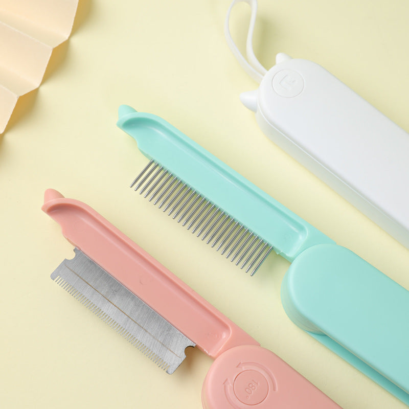 Pet Dematting Comb with Dense Teeth for Grooming and Hair Removal