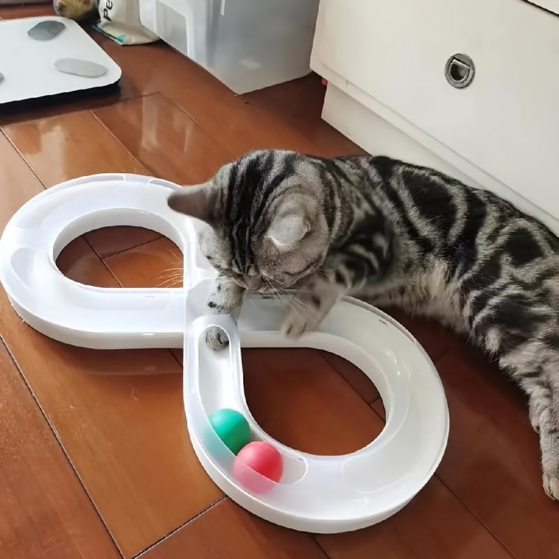Interactive Turntable Track Ball Toy For Pet Boredom Relief