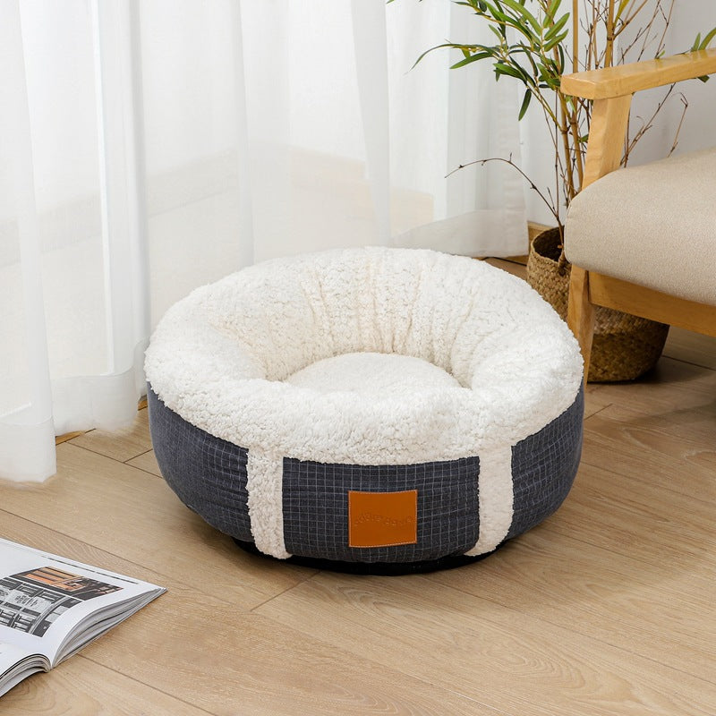 Super Soft Winter Pet Bed Warm Lamb Wool Kennel