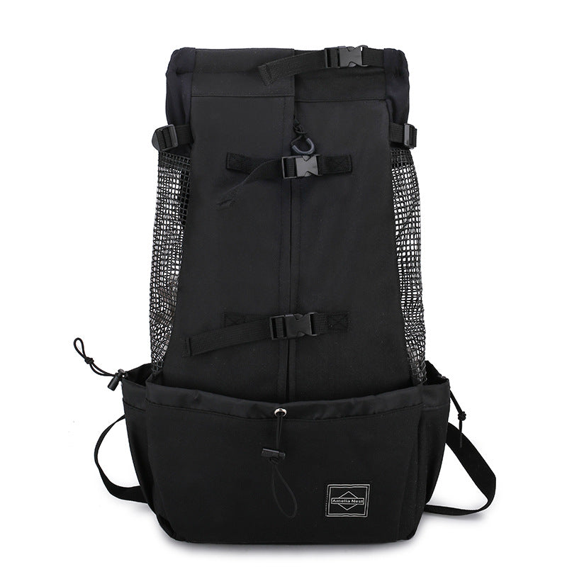 Double Shoulder Pet Carrier Backpack For Outdoor Travel Use