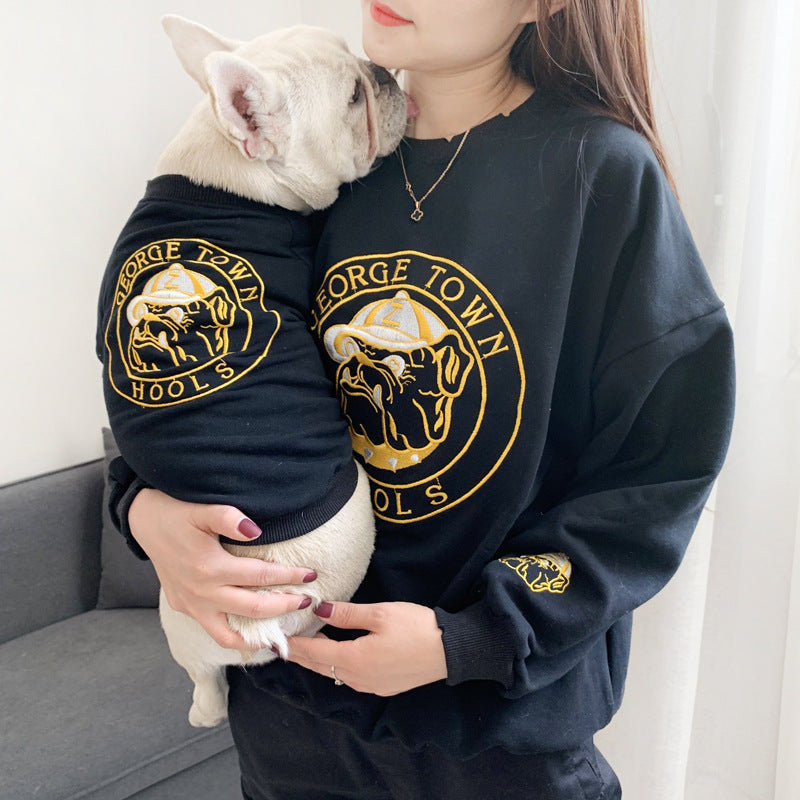 Embroidered Pet Sweater For Spring And Autumn Wear