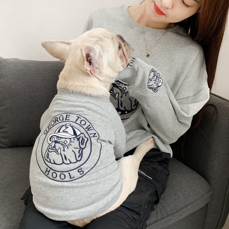 Embroidered Pet Sweater For Spring And Autumn Wear