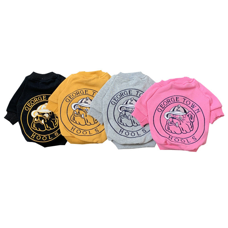 Embroidered Pet Sweater For Spring And Autumn Wear