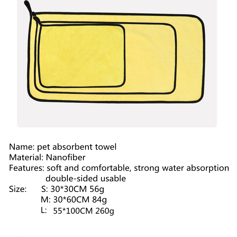 High-Quality Multi-Size Absorbent Pet Bath Towel
