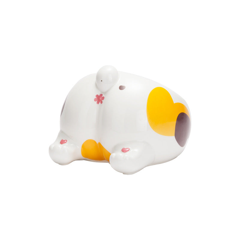 Ceramic Elevated Pet Bowl With Holder For Food And Water
