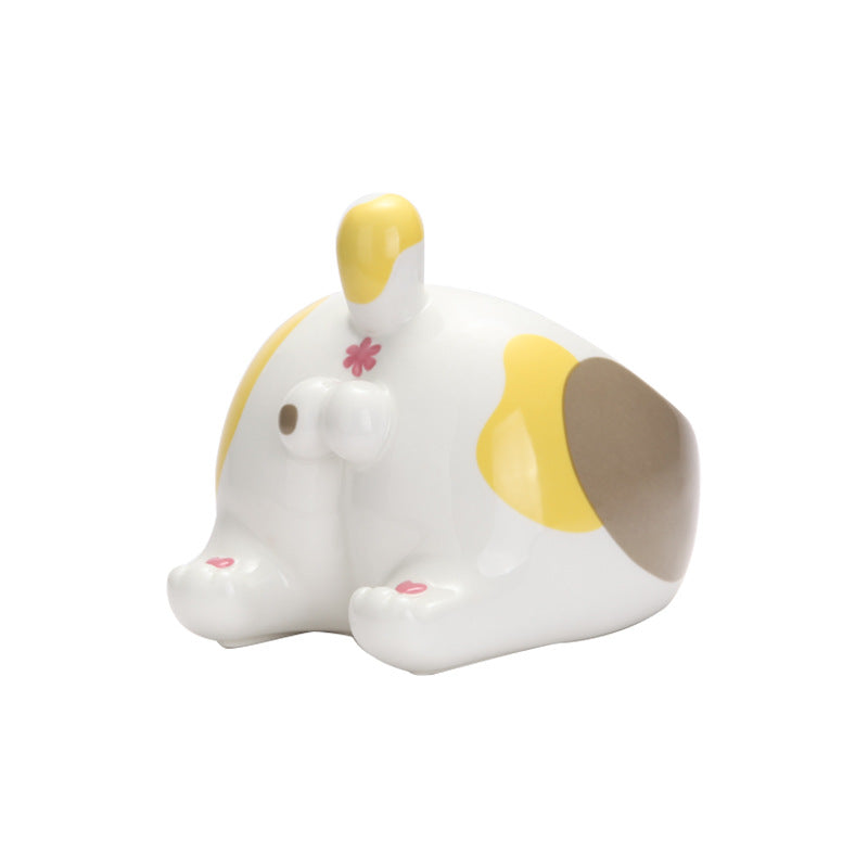 Ceramic Elevated Pet Bowl With Holder For Food And Water