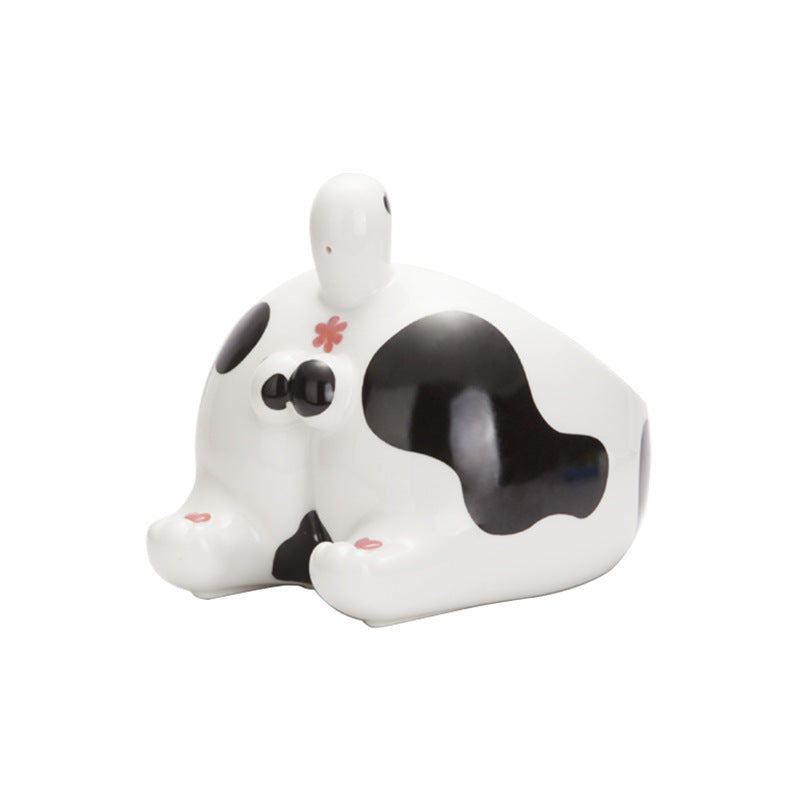 Ceramic Elevated Pet Bowl With Holder For Food And Water