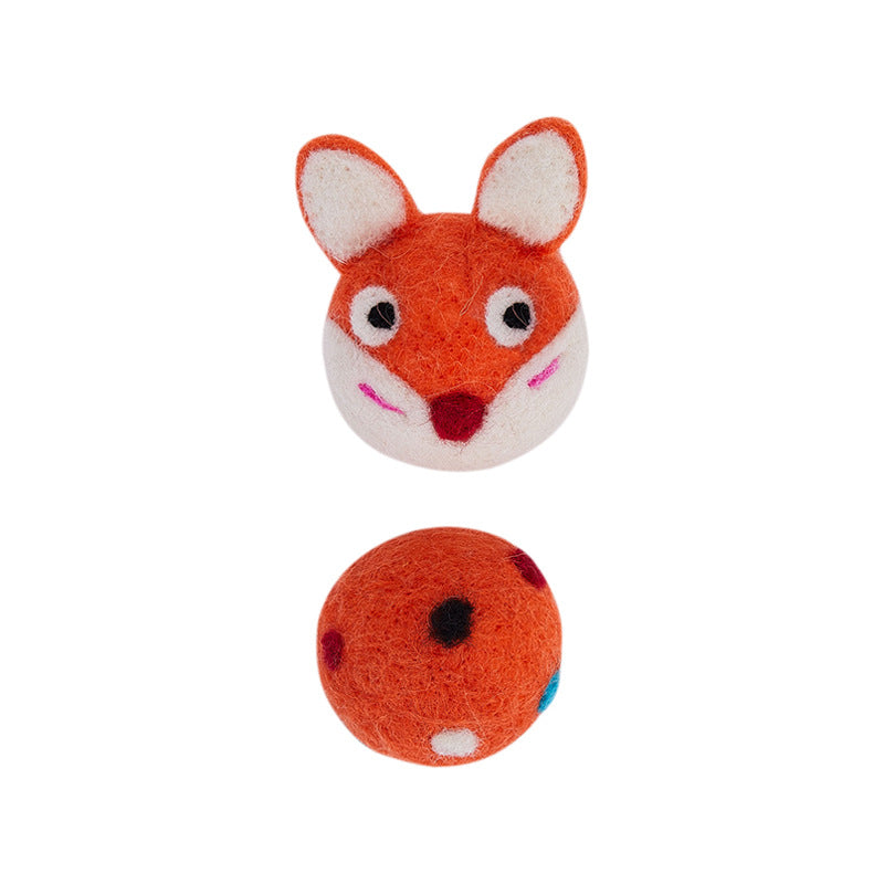 Colorful Felt Stretch Ball Pet Toy With Bell For Play