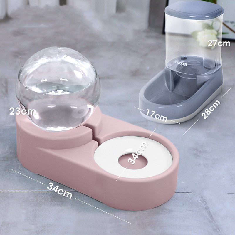 Automatic Pet Water Fountain And Food Feeder Bowl 1.8L