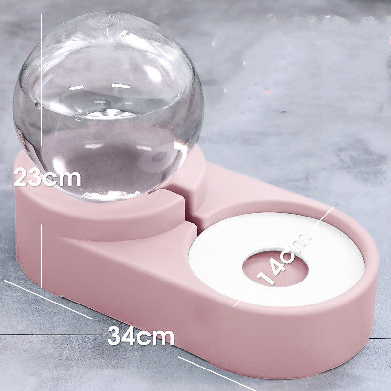 Automatic Pet Water Fountain And Food Feeder Bowl 1.8L