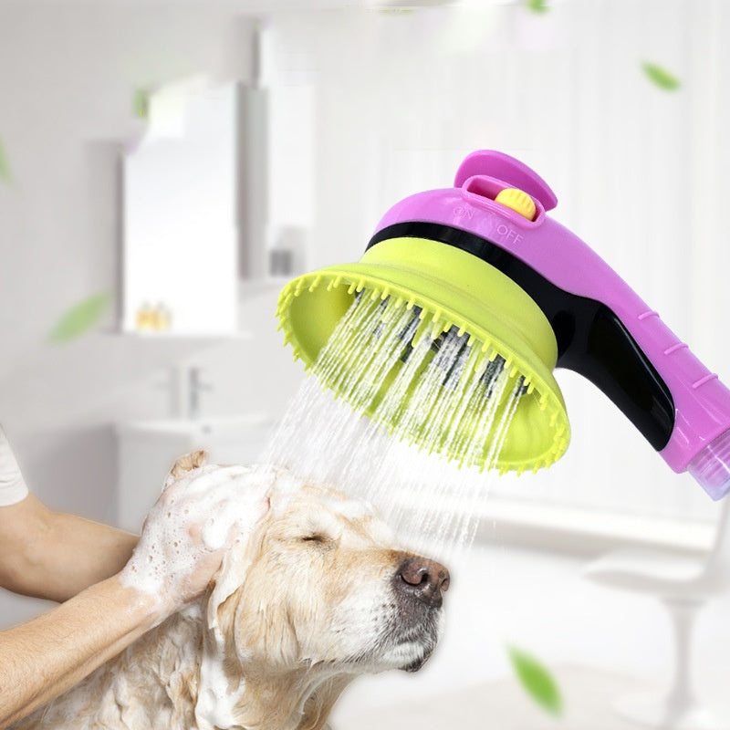 Pet Shower Kit with Brush Massage and Adjustable Shower Head