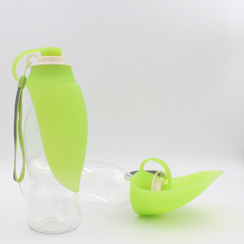 Portable Leak Proof Pet Water Dispenser Bottle With Drinking Cup Bowl