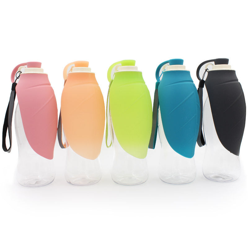 Portable Leak Proof Pet Water Dispenser Bottle With Drinking Cup Bowl