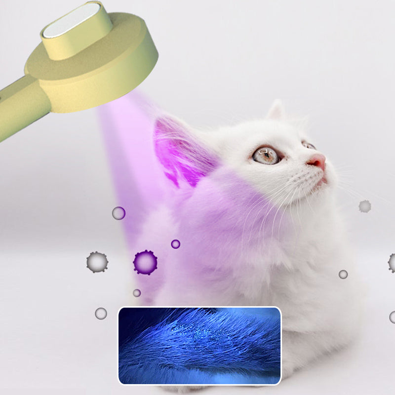 2-in-1 Durable Pet Comb and Hair Remover with UVC Detection Lamp