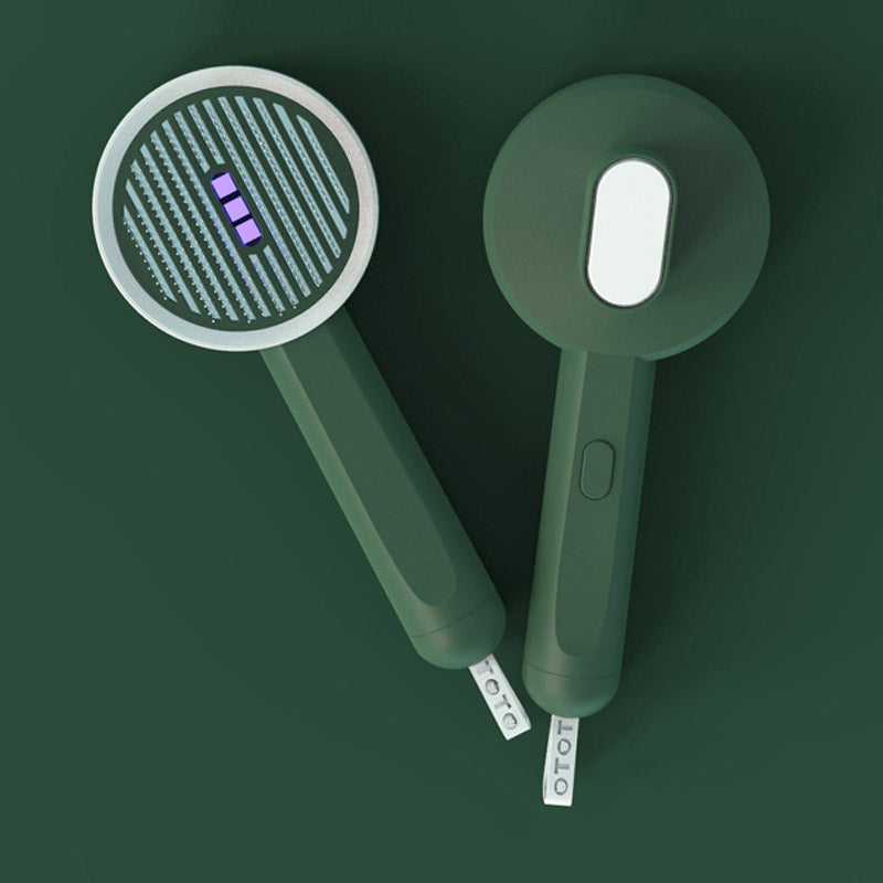 2-in-1 Durable Pet Comb and Hair Remover with UVC Detection Lamp