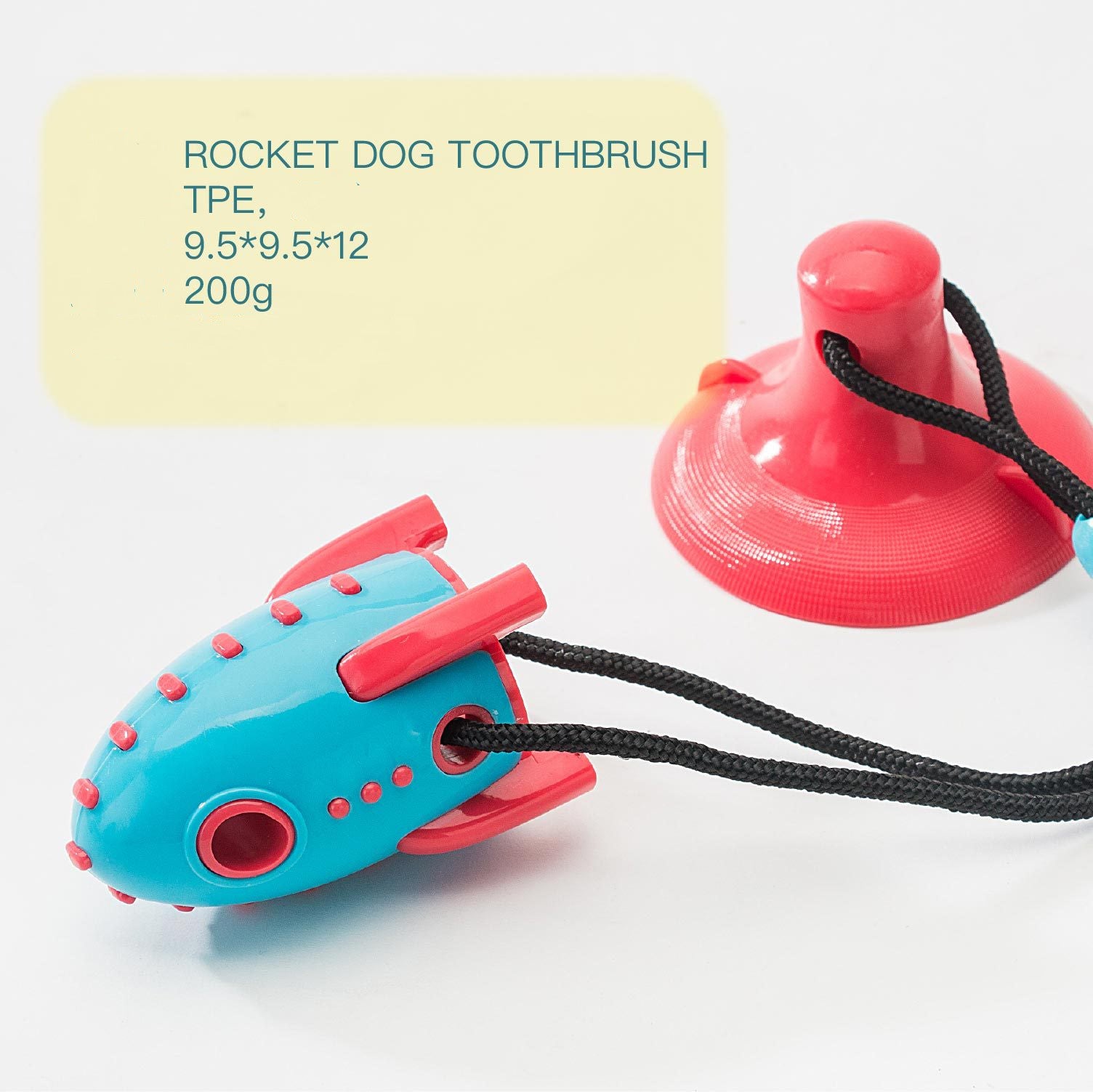 Rocket Shaped Pet Toy With Food Dispensing Bite Resistant Design