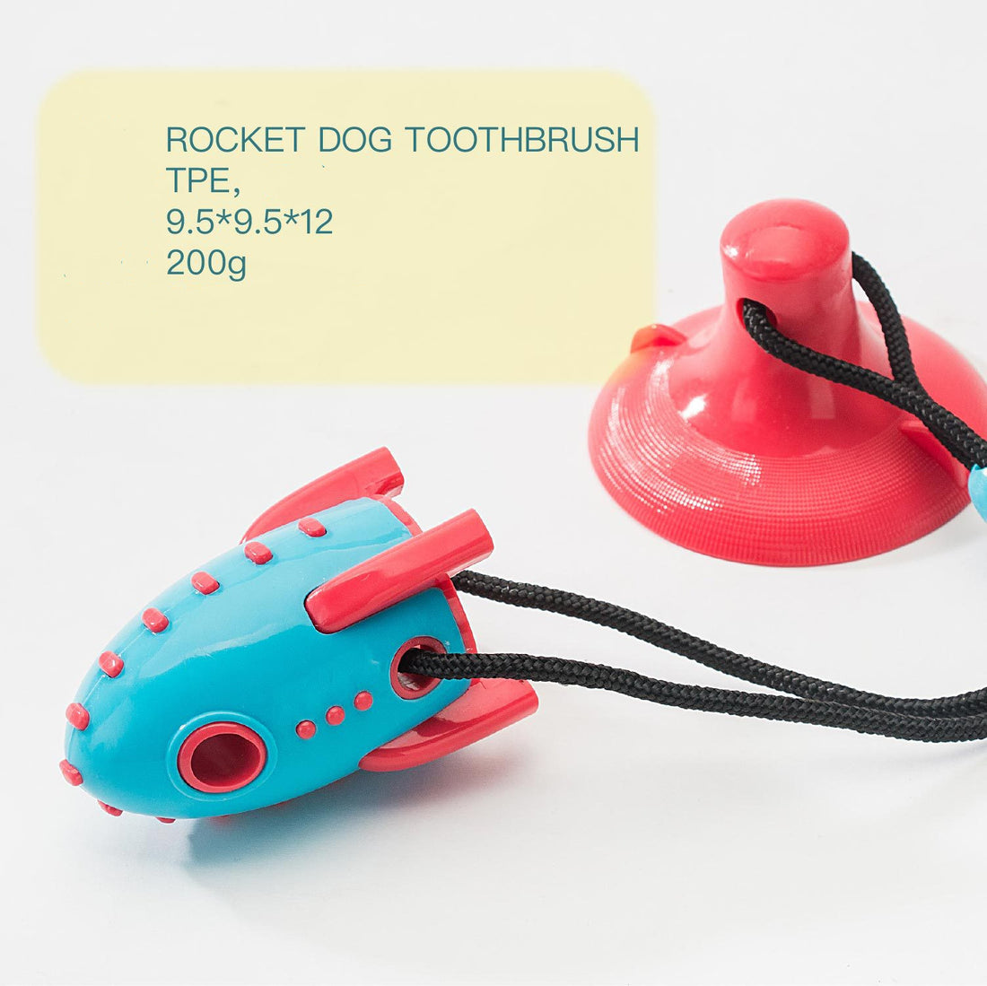 Rocket Shaped Pet Toy With Food Dispensing Bite Resistant Design
