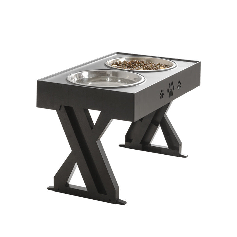 Adjustable Height Large Capacity Stainless Steel Pet Food Bowl
