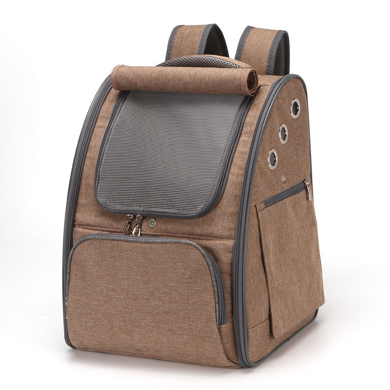 Pet Carrier Travel Bag Foldable Breathable Backpack-style