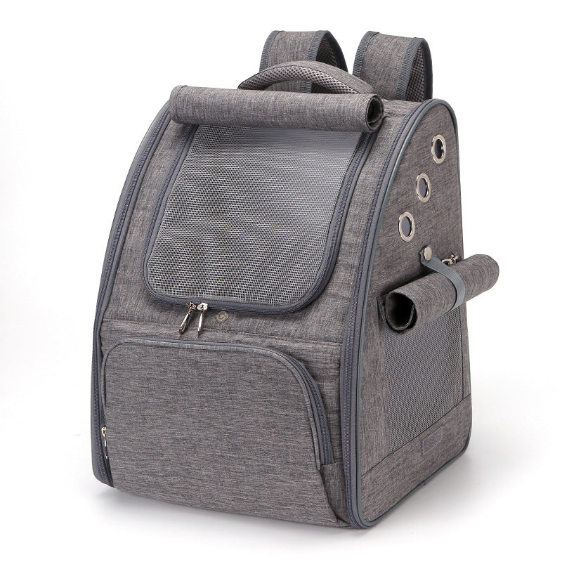 Pet Carrier Travel Bag Foldable Breathable Backpack-style