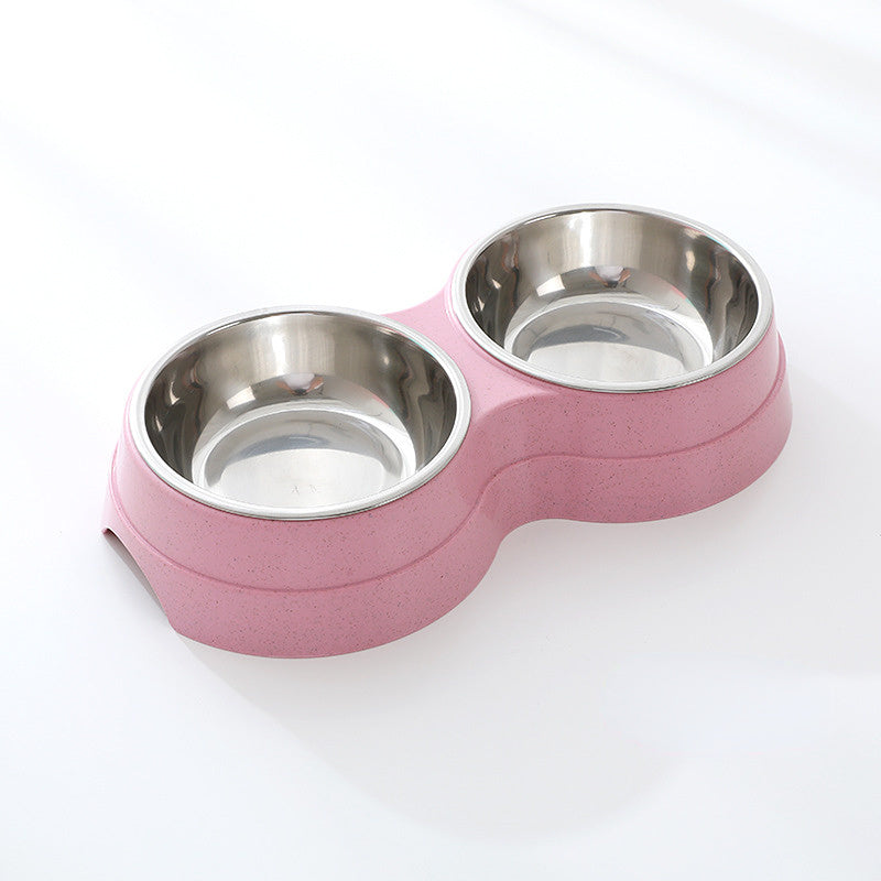 Double Stainless Steel Pet Feeding Bowls For Food And Water