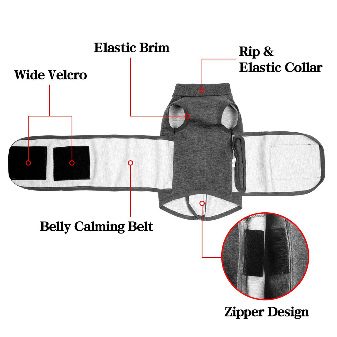 Polyester Cotton Pet Comfort Jacket With Double Layer Design