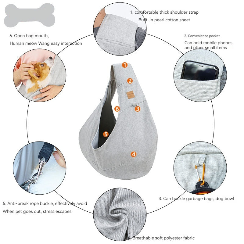 Comfortable Hug Style Pet Shoulder Carrier Bag For Travel