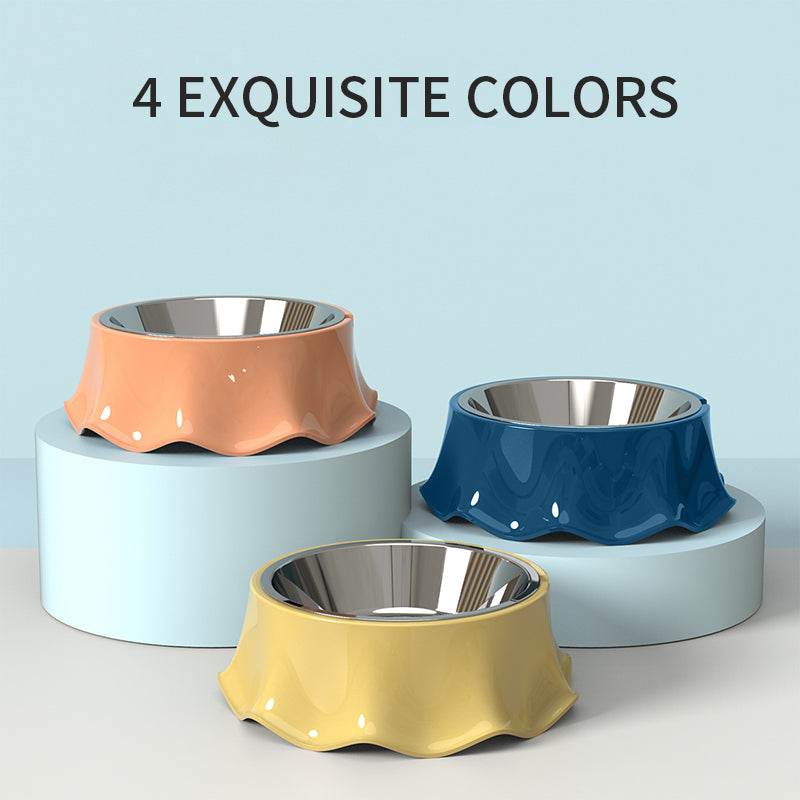 Stainless Steel Pet Feeding Bowl With Non Slip Rubber Base