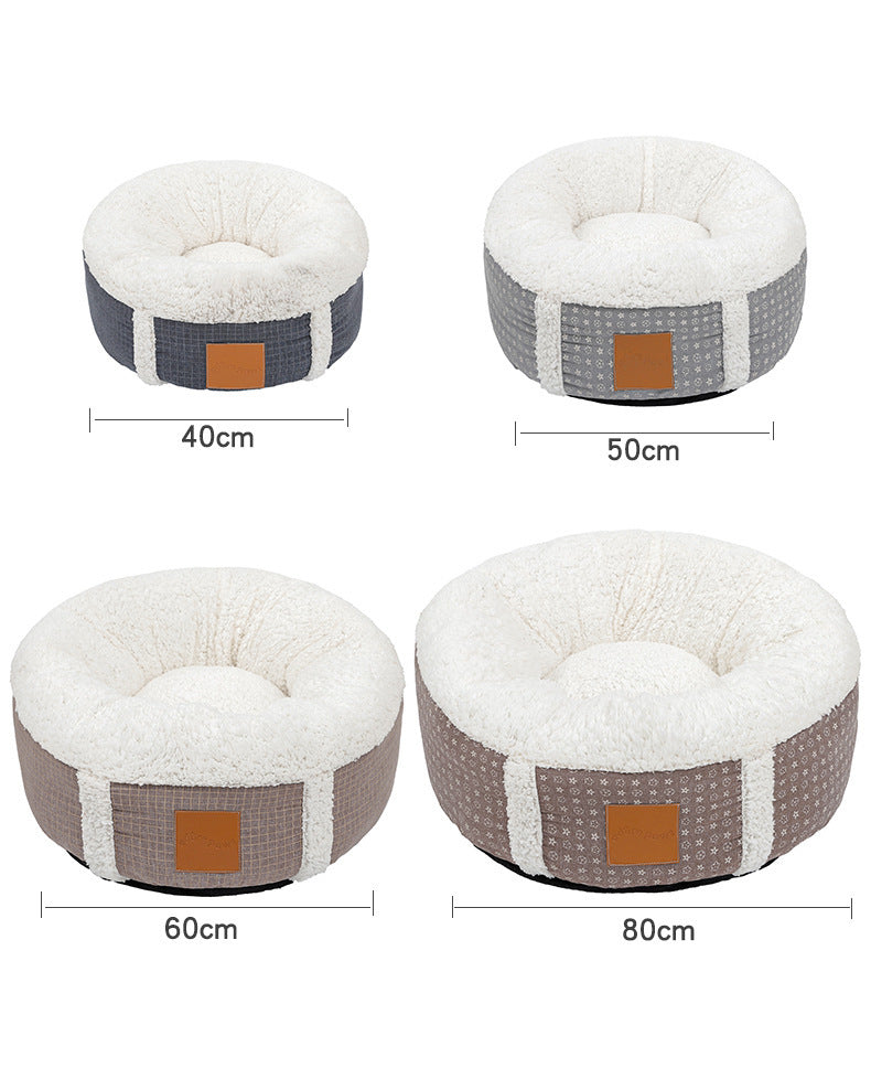 Super Soft Winter Pet Bed Warm Lamb Wool Kennel