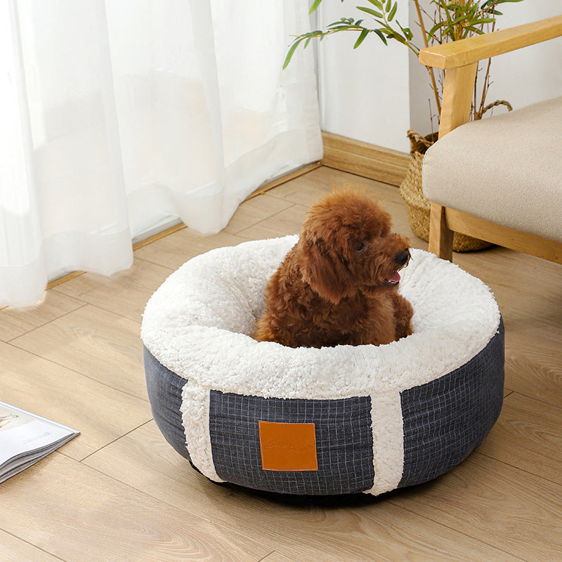 Super Soft Winter Pet Bed Warm Lamb Wool Kennel