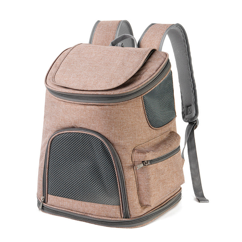 Durable Oxford Cloth Pet Carrier Backpack For Portable Travel Use