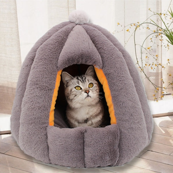 Enclosed Warm Pet Litter Bed For Deep Sleep
