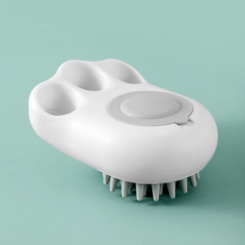 Pet Bath Brush with Claw Massage Comb for Grooming