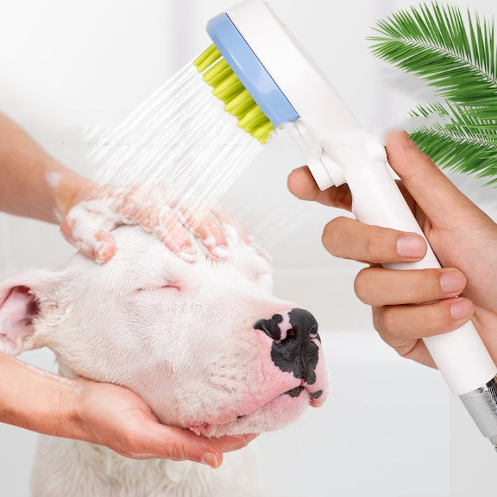 Pet Cleaning Tool with Massage Comb Bath Brush and Shower Head
